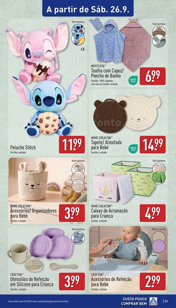 Antevisão Folheto ALDI Bazar Promoções de 26 a 27 setembro